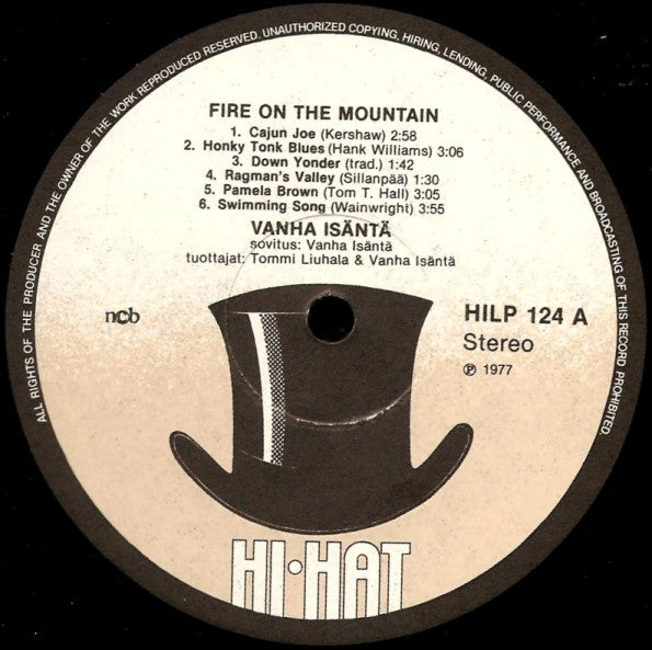 Vanha Isäntä ~ Fire On The Mountain (Vinyl) - Djungel & Jazz