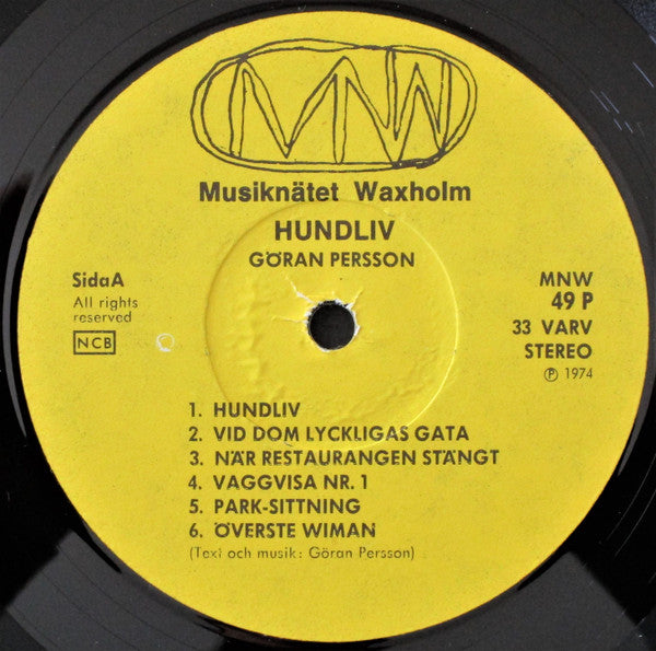 Göran Persson ~ Hundliv (Vinyl) - Djungel & Jazz