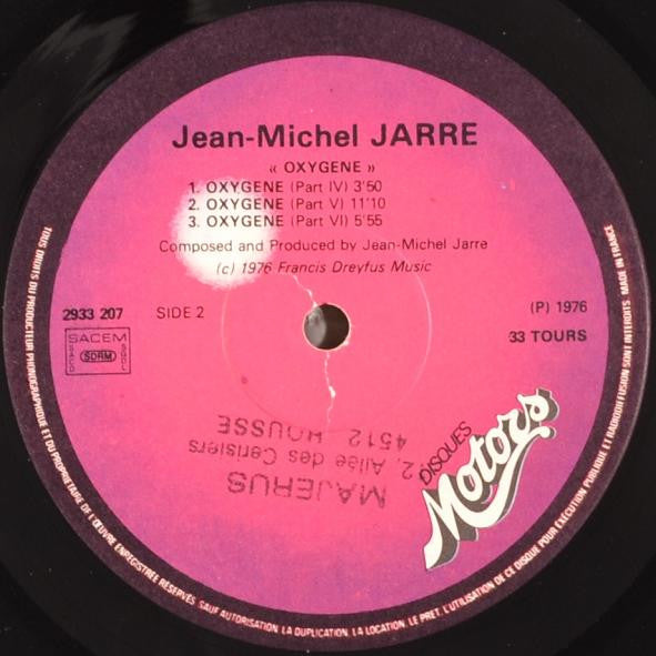 Jean Michel Jarre* : Oxygène (LP, Album)