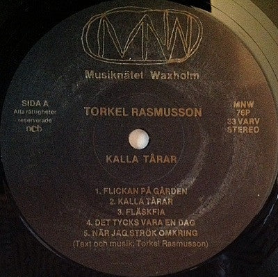 Torkel Rasmusson ~ Kalla Tårar (Vinyl) - Djungel & Jazz