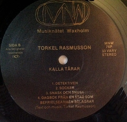 Torkel Rasmusson : Kalla Tårar (LP, Album)