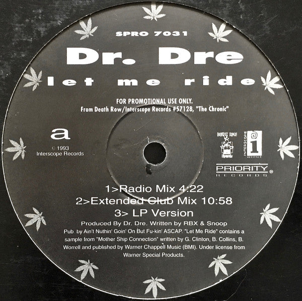 Dr. Dre : Let Me Ride (12", Promo)