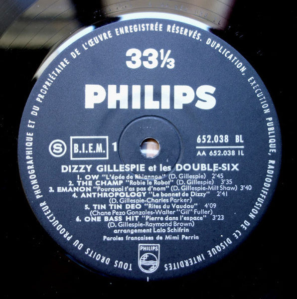 Dizzy Gillespie Et Les Double Six ~ Dizzy Gillespie Et Les Double-Six (Vinyl) - Djungel & Jazz