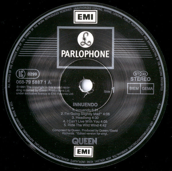 Queen ~ Innuendo (Vinyl) - Djungel & Jazz