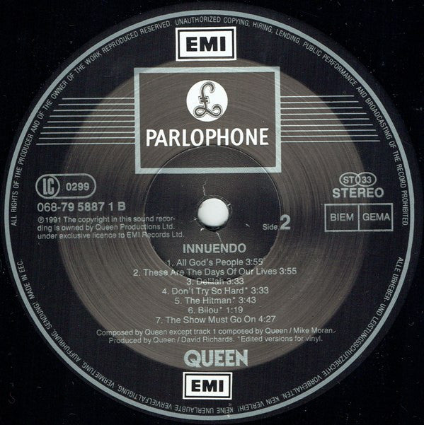 Queen ~ Innuendo (Vinyl) - Djungel & Jazz