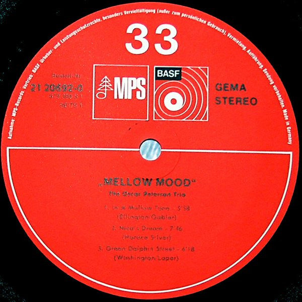 The Oscar Peterson Trio ~ Mellow Mood (Vinyl) - Djungel & Jazz