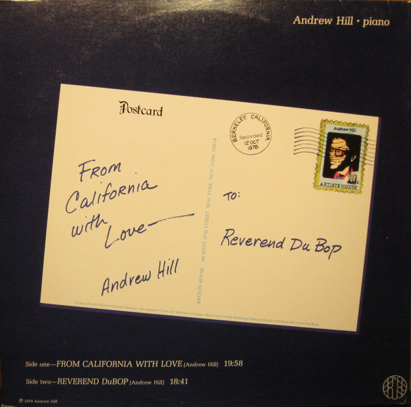 Andrew Hill ~ From California With Love (Vinyl) - Djungel & Jazz