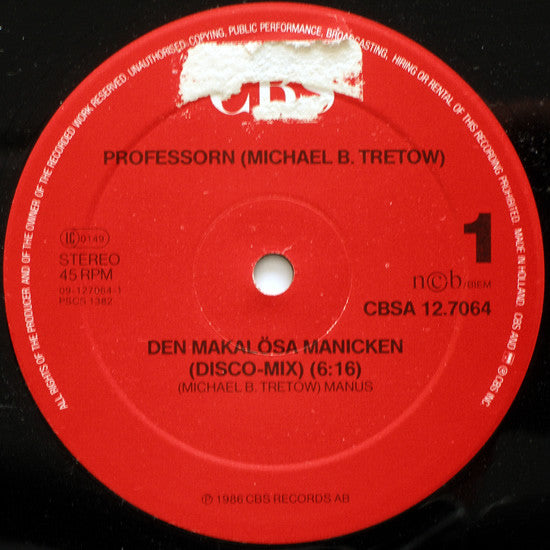 Professorn ~ Den Makalösa Manicken (Disco Mix) (Vinyl) - Djungel & Jazz