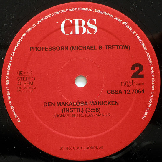 Professorn ~ Den Makalösa Manicken (Disco Mix) (Vinyl) - Djungel & Jazz