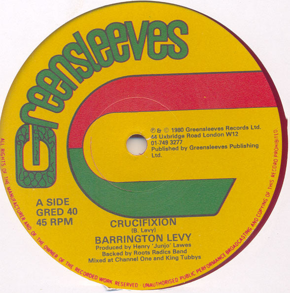 Barrington Levy : Crucifixion (12")