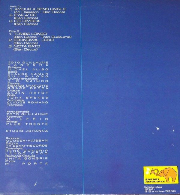 Ben Decca ~ L'Amour A Sens Unique (Vinyl) - Djungel & Jazz