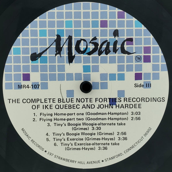 Ike Quebec And John Hardee ~ The Complete Blue Note Forties Recordings Of Ike Quebec And John Hardee (Vinyl) - Djungel & Jazz