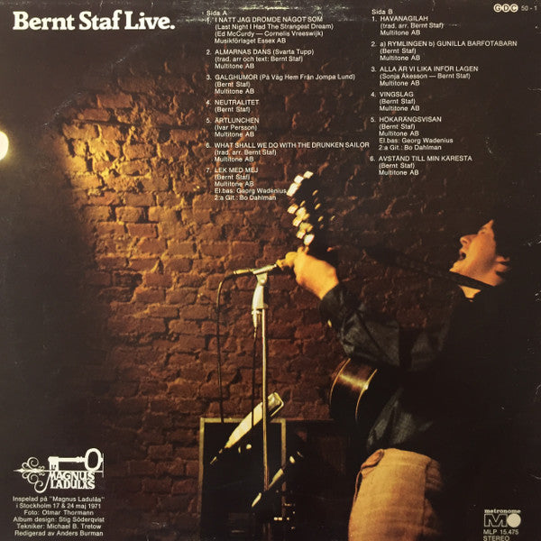 Bernt Staf ~ Live (Vinyl) - Djungel & Jazz