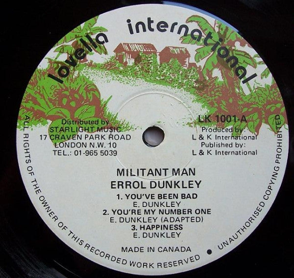 Errol Dunkley : Militant Man (LP, Album)