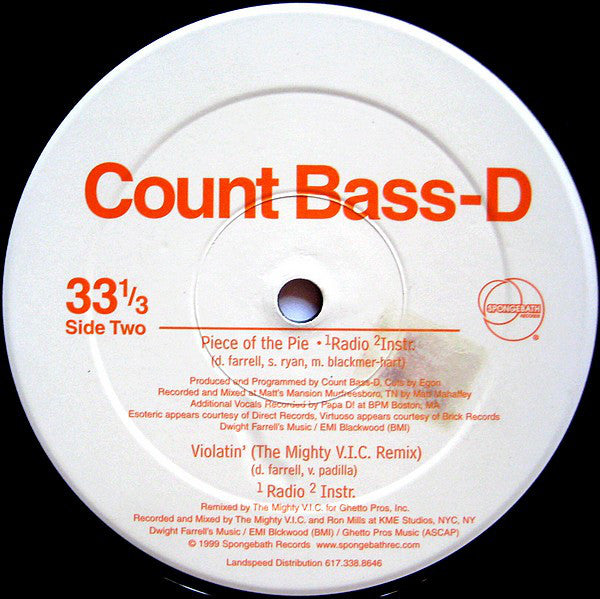 Count Bass-D* : On The Reels / Piece Of The Pie / Violatin' (Remix) (12")