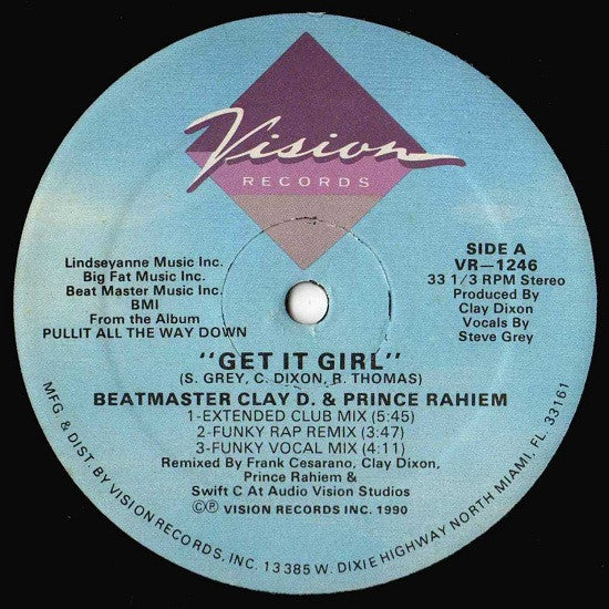 Beat Master Clay D. & Prince Rahiem ~ Get It Girl (Vinyl) - Djungel & Jazz