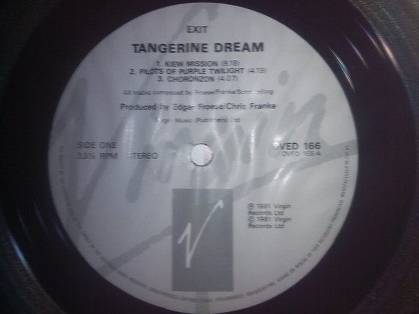 Tangerine Dream ~ Exit (Vinyl) - Djungel & Jazz