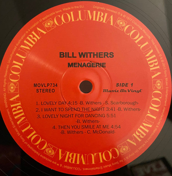 Bill Withers ~ Menagerie (Vinyl) - Djungel & Jazz