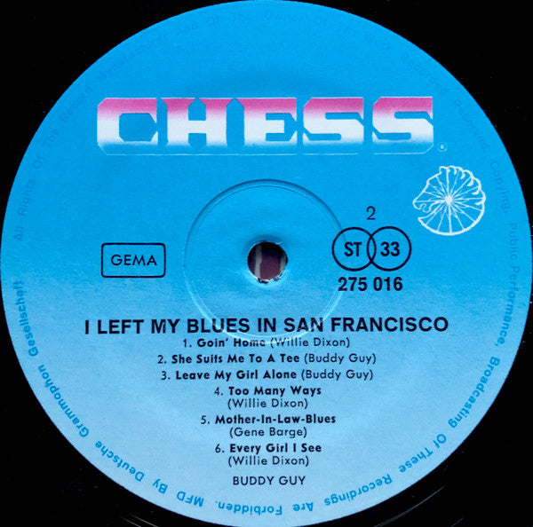 Buddy Guy ~ Left My Blues In San Francisco (Vinyl) - Djungel & Jazz