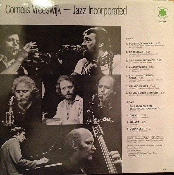 Cornelis Vreeswijk – Jazz Incorporated ~ Cornelis Vreeswijk – Jazz Incorporated (Vinyl) - Djungel & Jazz