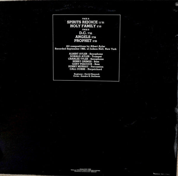 Albert Ayler ~ Spirits Rejoice (Vinyl) - Djungel & Jazz