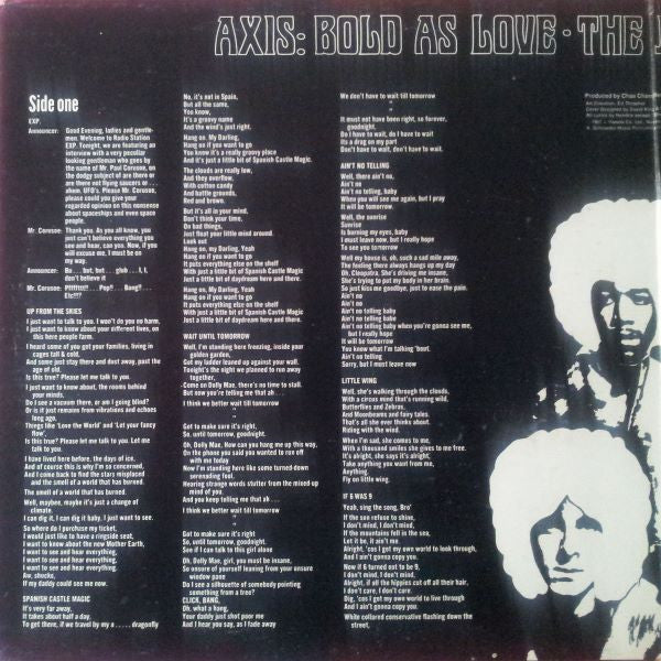 The Jimi Hendrix Experience ~ Axis: Bold As Love (Vinyl) - Djungel & Jazz