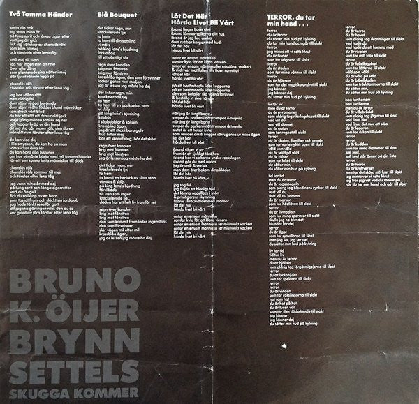Bruno K. Öijer, Brynn Settels : Skugga Kommer (LP, Album)
