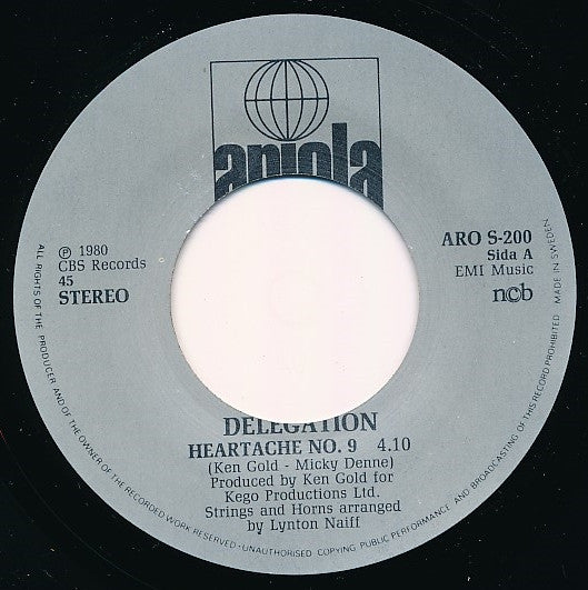 Delegation ~ Heartache No. 9 (Vinyl) - Djungel & Jazz