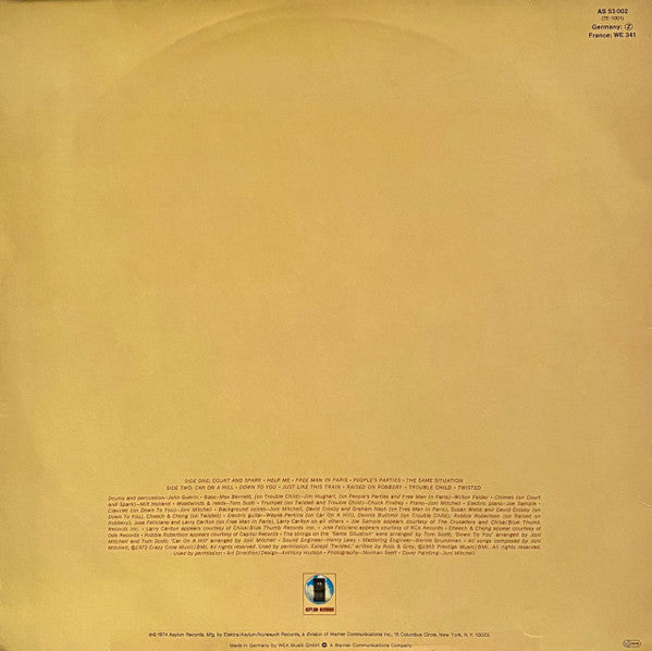 Joni Mitchell : Court And Spark (LP, Album, RE, Gat)