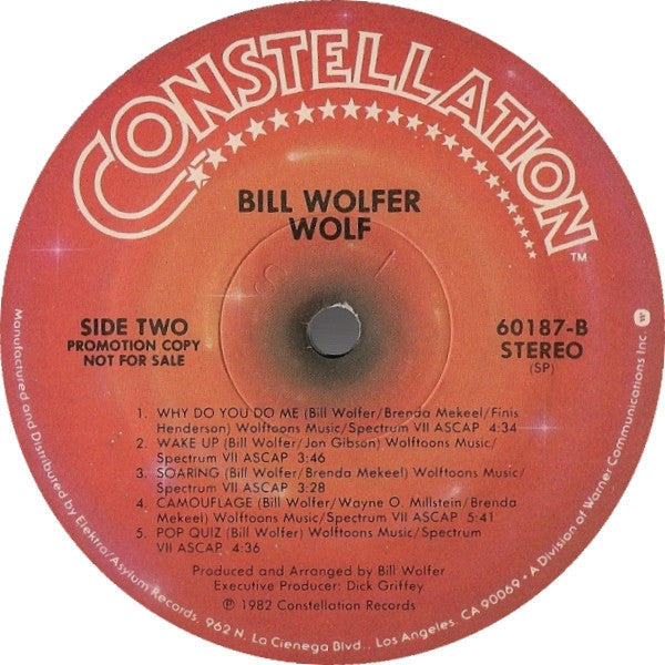 Bill Wolfer : Wolf (LP, Album, Promo)