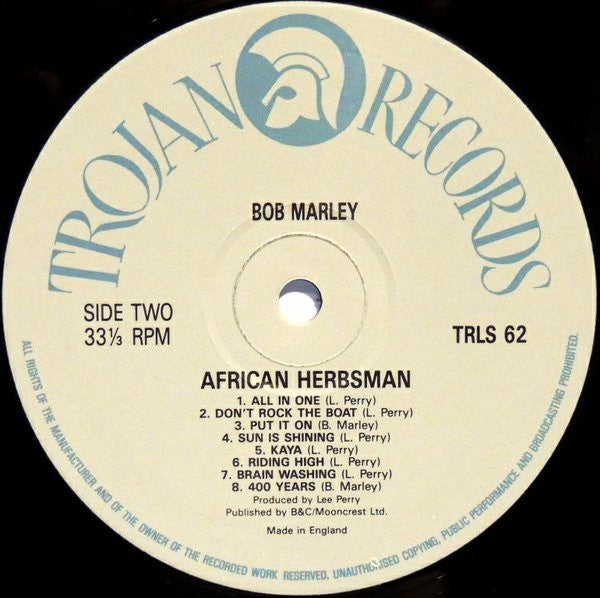 Bob Marley & The Wailers ~ African Herbsman (Vinyl) - Djungel & Jazz