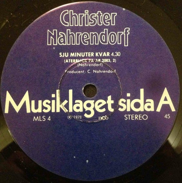 Christer Nahrendorf ~ Sju Minuter Kvar (Återblick På År 2003,2) (Vinyl) - Djungel & Jazz