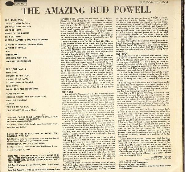 Bud Powell : The Amazing Bud Powell, Volume 2 (LP, Album, RE, RM)