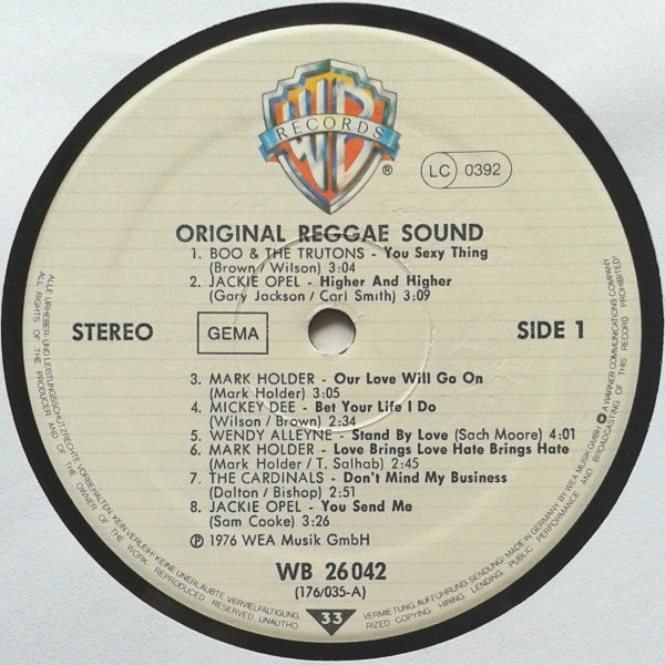 Various : Original Reggae Sound (LP, Comp, RE)