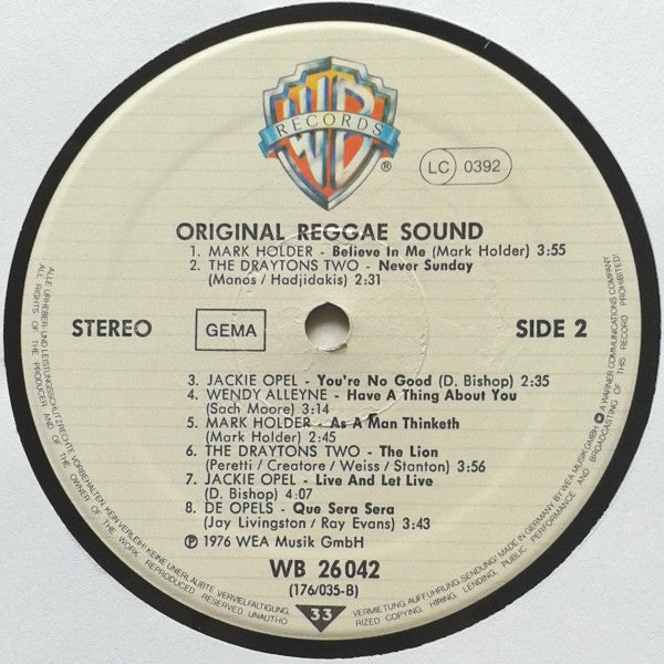 Various : Original Reggae Sound (LP, Comp, RE)