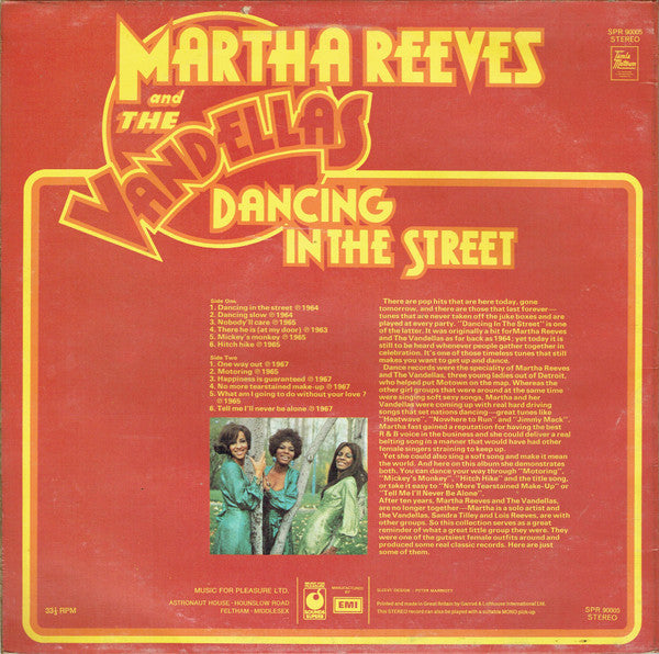 Martha Reeves & The Vandellas ~ Dancing In The Street (Vinyl) - Djungel & Jazz