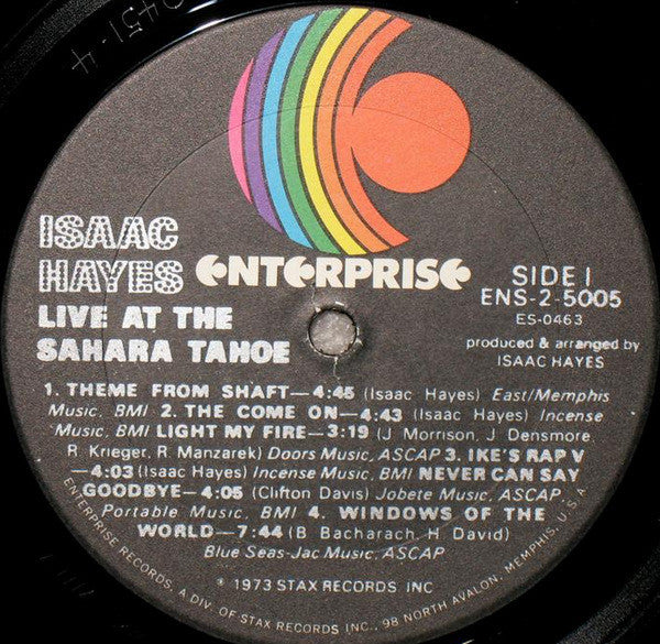 Isaac Hayes : Live At The Sahara Tahoe (2xLP, Album, Mon)