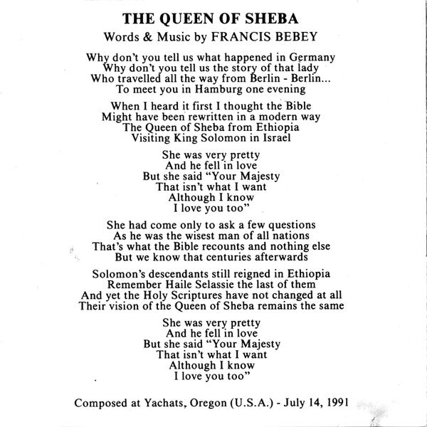 Francis Bebey ~ World Music Guitar (Vinyl) - Djungel & Jazz