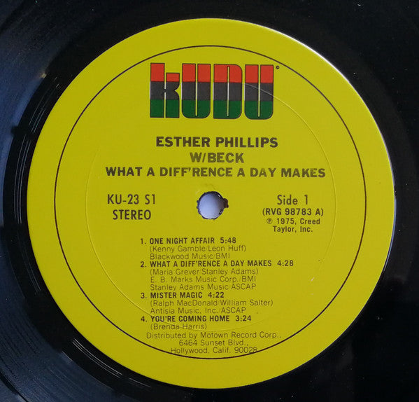 Esther Phillips W/ Beck ~ What A Diff'rence A Day Makes (Vinyl) - Djungel & Jazz