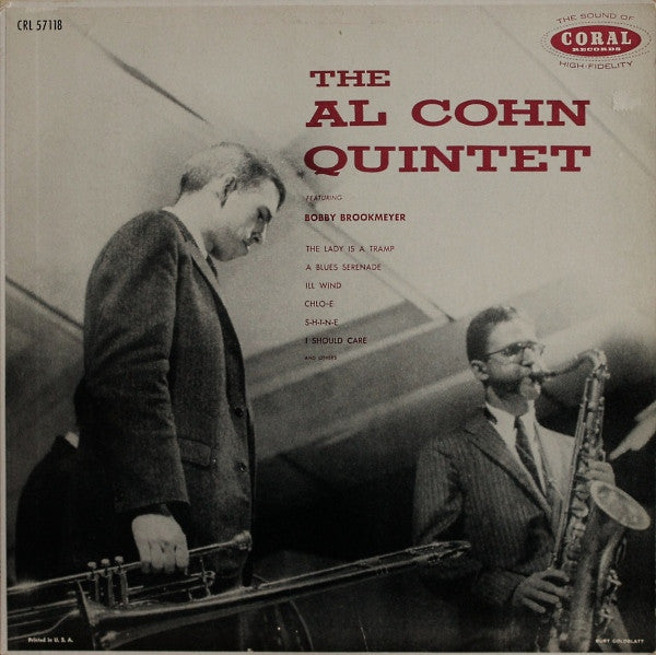 Al Cohn Quintet Featuring Bob Brookmeyer ~ The Al Cohn Quintet Featuring Bobby Brookmeyer (Vinyl) - Djungel & Jazz