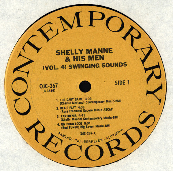 Shelly Manne & His Men ~ Vol. 4: Swinging Sounds (Vinyl) - Djungel & Jazz