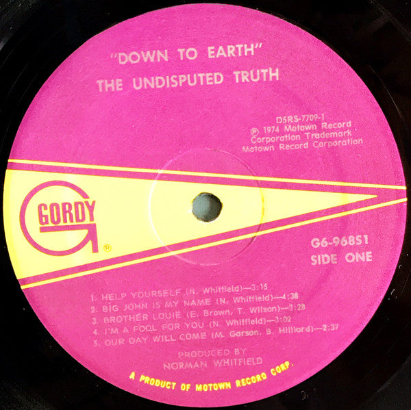 The Undisputed Truth : Down To Earth (LP, Album)