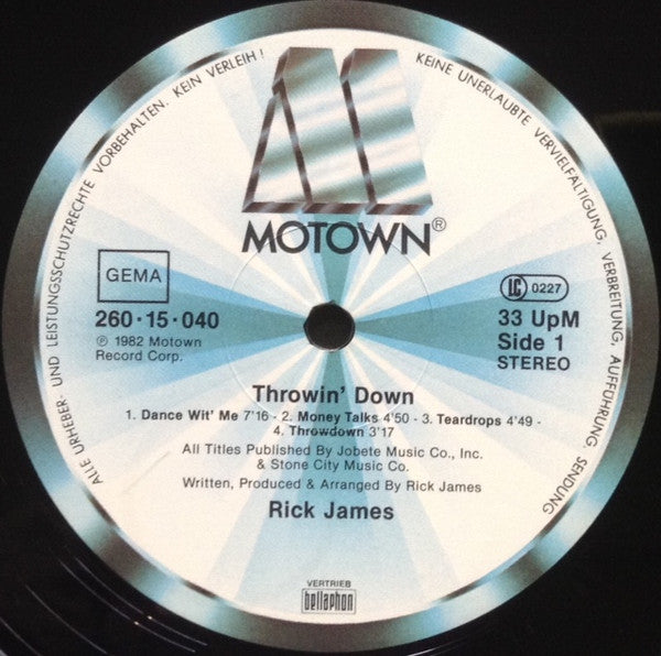 Rick James : Throwin' Down (LP, Album)