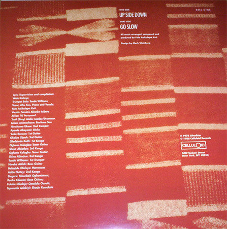 Fela Anikulapo Kuti & The Africa 70 ~ Up Side Down (Vinyl) - Djungel & Jazz