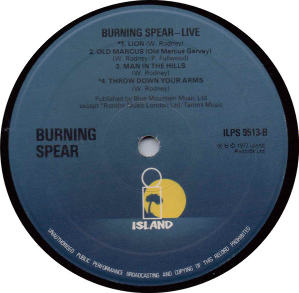 Burning Spear : Live (LP, Album)