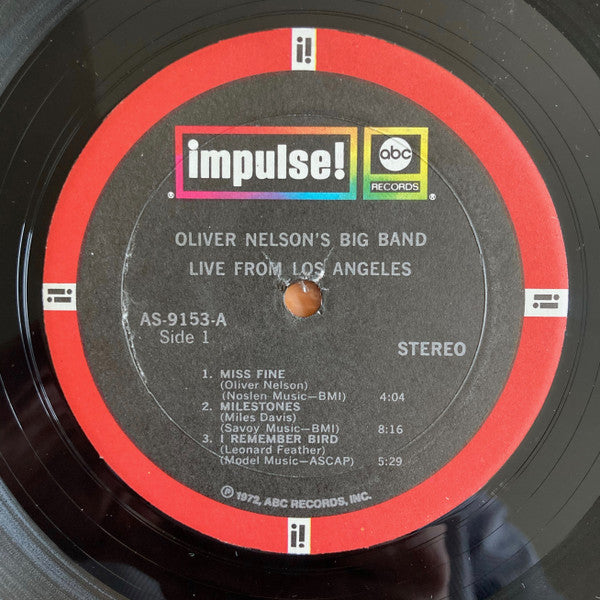 Oliver Nelson's Big Band ~ Live From Los Angeles (Vinyl) - Djungel & Jazz