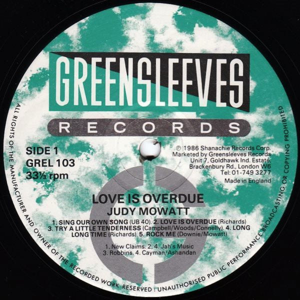 Judy Mowatt : Love Is Overdue (LP, Album)