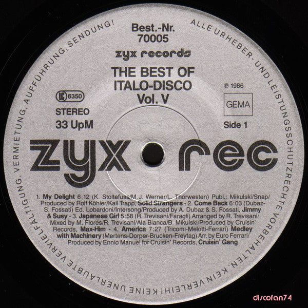 Various ~ The Best Of Italo-Disco Vol. 5 (Vinyl) - Djungel & Jazz