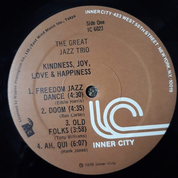 The Great Jazz Trio ~ Kindness, Joy, Love & Happiness (Vinyl) - Djungel & Jazz