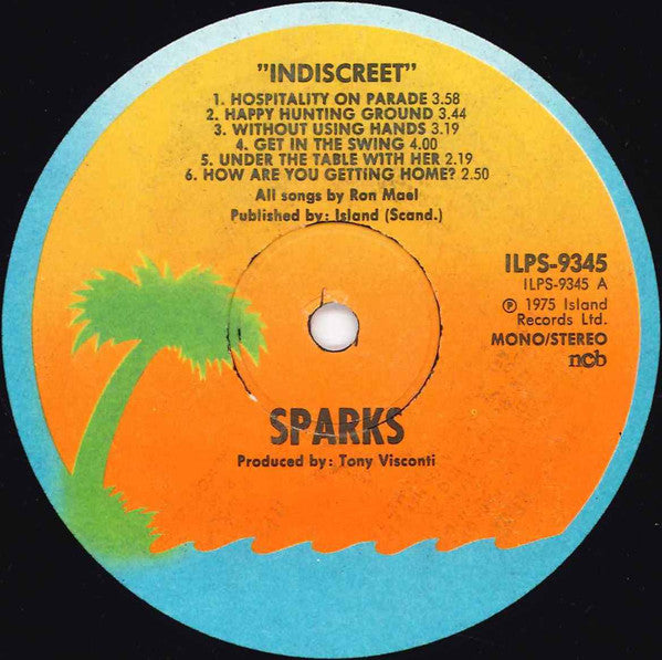 Sparks ~ Indiscreet (Vinyl) - Djungel & Jazz